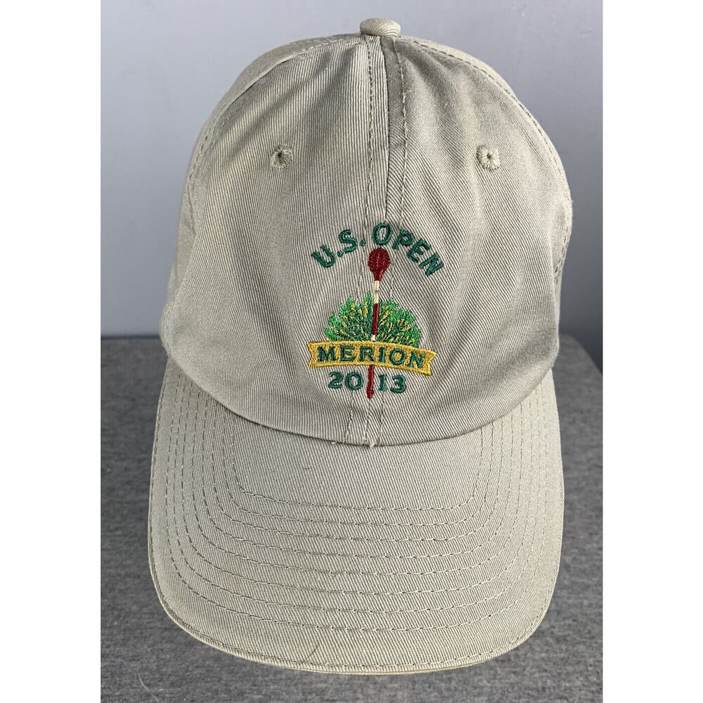 US Open USGA Member Hat 2013‎ Merion Adjustable Strap Tan embroidered